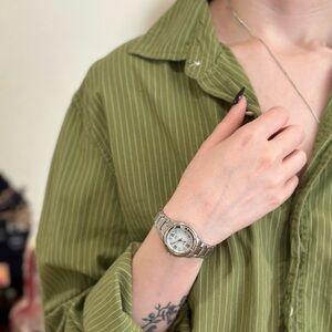 Seiko Silver Stainless Steel Wristwatch